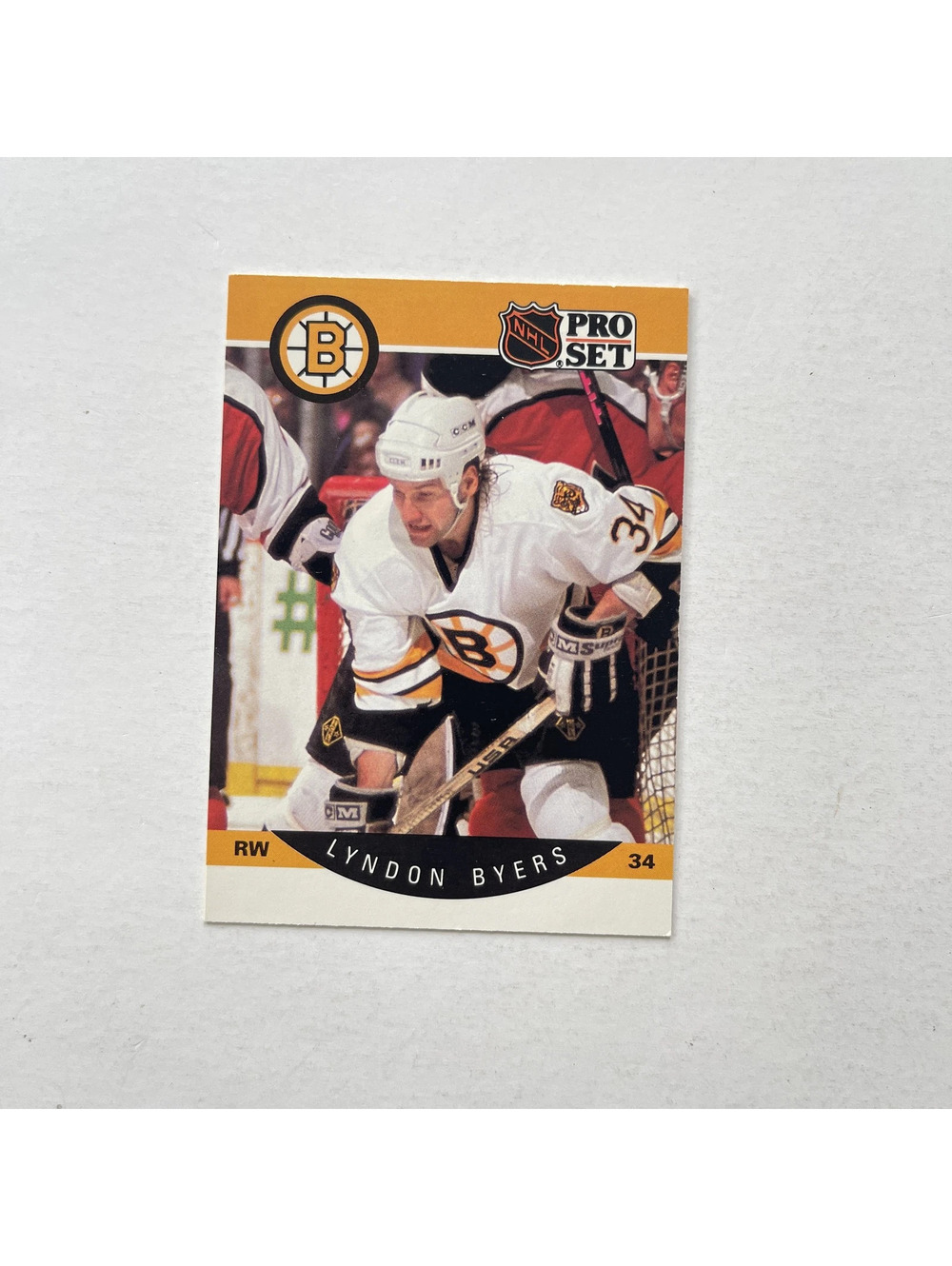 1990-91 Pro Set #3 Lyndon Byers Boston Bruins Card
